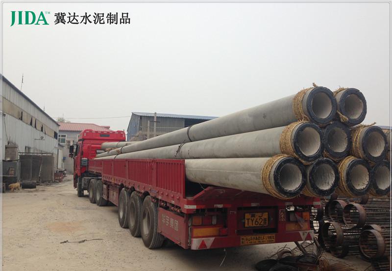 （冀達(dá)品牌）滄州青縣稍徑270mm 長(zhǎng)度12米 加強(qiáng)型水泥桿  鋼纖維電桿 米加強(qiáng)型水泥桿
